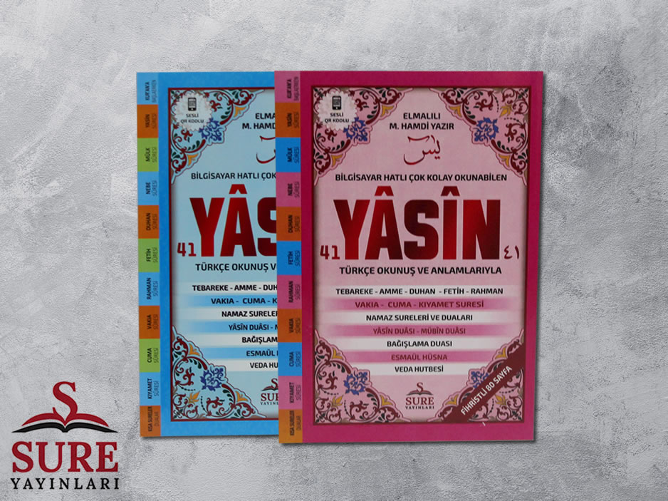 Sure Yayınları - Orta boy 41 Boy Yasin, Yasin-i Şerif boyları, Çeşitleri, Modelleri, toptan ve perakende satış, fiyat